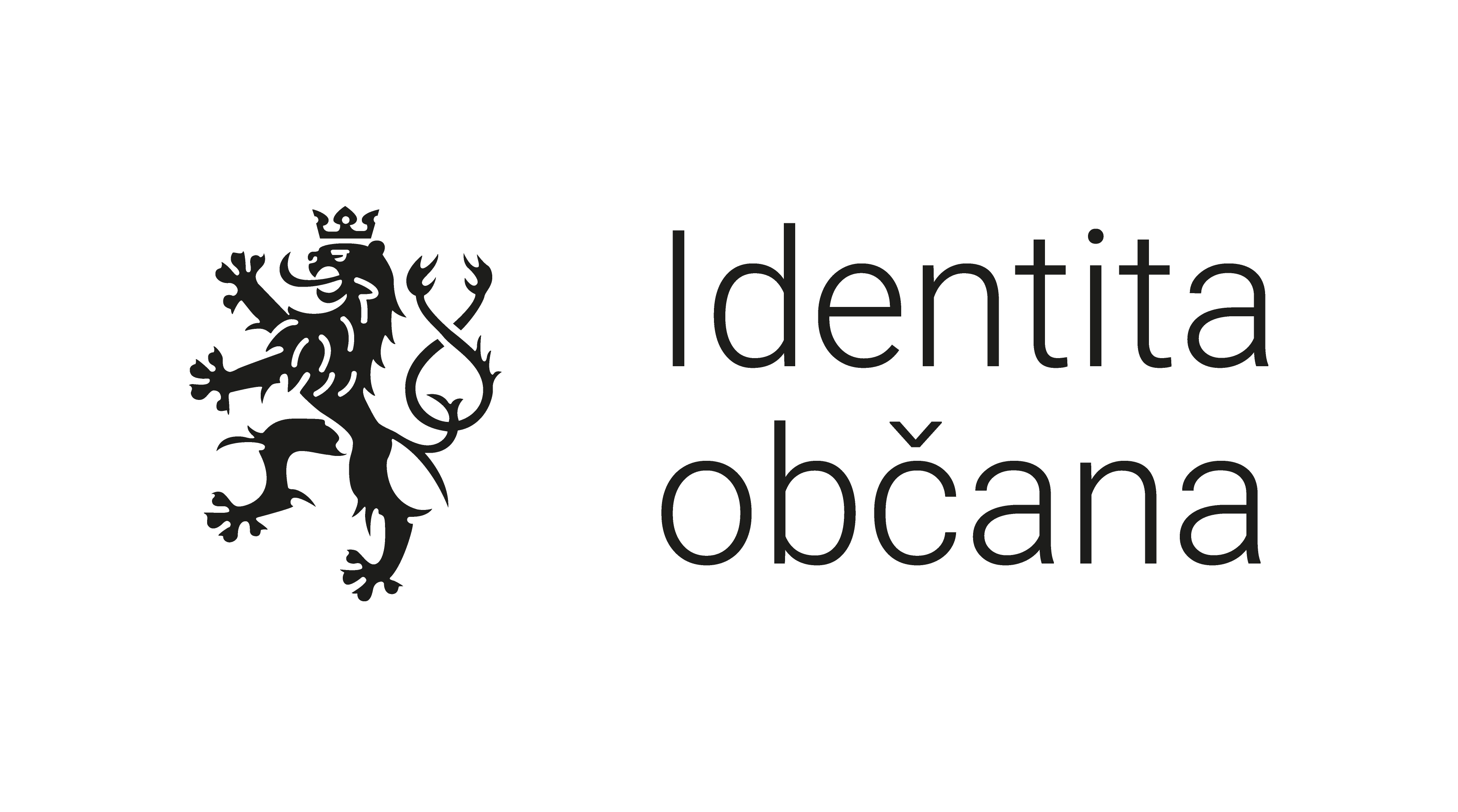 Logo Identity občana ve formátu černý pozitiv